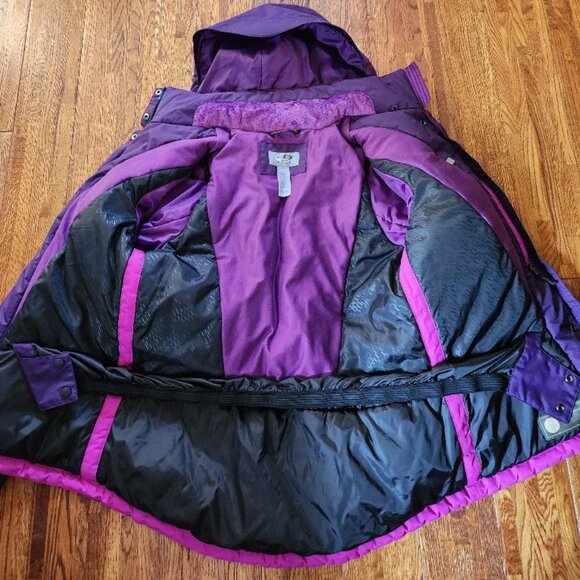 Champion Women Hooded VentureShell Winter Jacket Full Zipper Purple Size XL - Picture 6 of 6